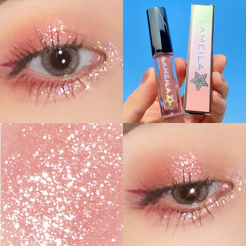5色リキッドアイシャドウ リキッドリフト ブライトクリスタルバースト 高光沢パールアイシャドウペン グリッターパウダー スパンコールアイシャドウ