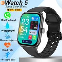 Reloj Versión Global 5 para Hombre y Mujer, Pantalla AMOLED, Frecuencia Cardíaca, Llamadas Bluetooth, Resistente al Agua, GPS Deportivo, Smartwatch para Android iOS