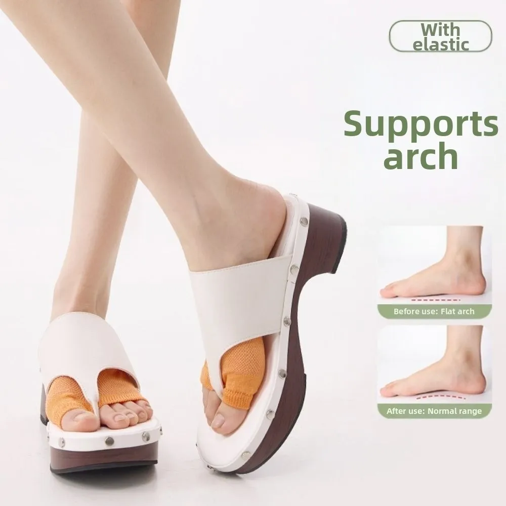 New Casual High Heels Forefoot Pad Socks Solid Color Breathable Flip-flop Toe Socks High Elasticity Cotton Boat Socks