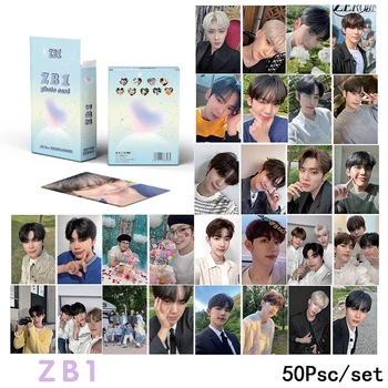 50 psc/ Set ZB1 Album Card 3 Inch Zerobaseone LOMO Card Zhang Hao Han Weichen Laser Small Card Print Photo Fan Gift Kpop