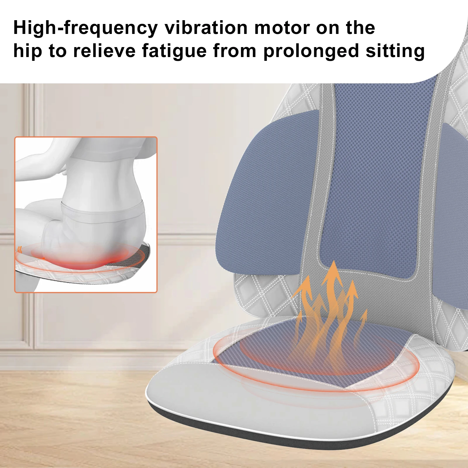 3D elektrische Knetheizung Thermo Nacken und Rücken Ganzkörper Bett Rückenmassagekissen