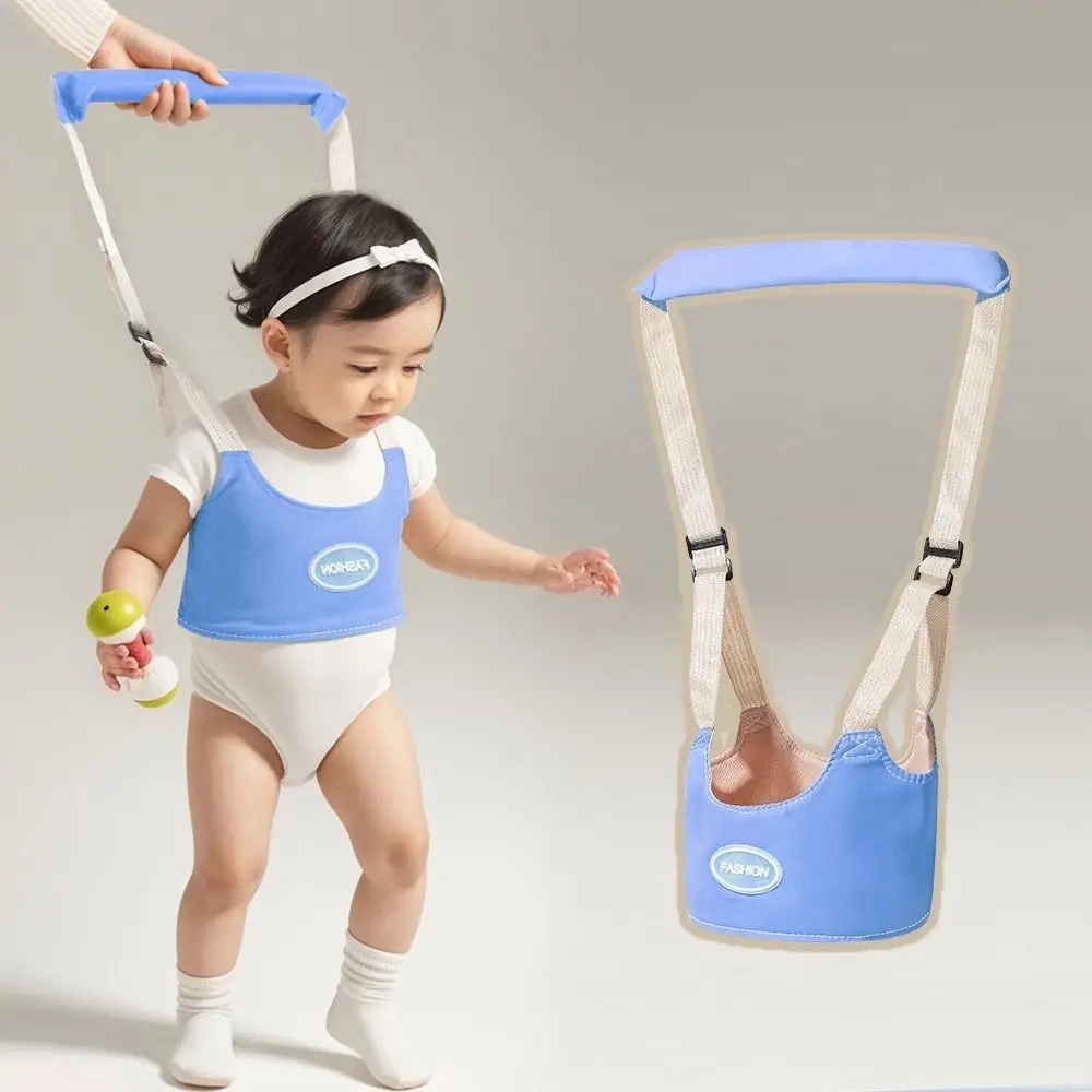 Cinturón ajustable para andador de bebé, arnés para caminar infantil multifuncional de mano, correa auxiliar para caminar de Color sólido de seguridad para niños