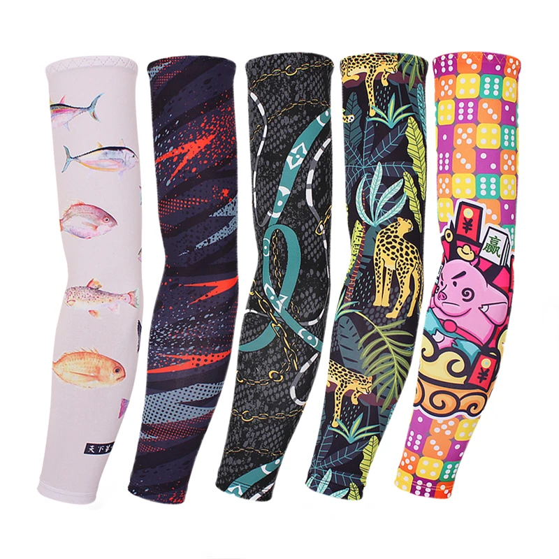 2Pices Ice Fabric Arm Warmers, Running, Camping, Basketball, Sleeve Covers, Cycling Arm Protectors, Fishing Sleeve Covers