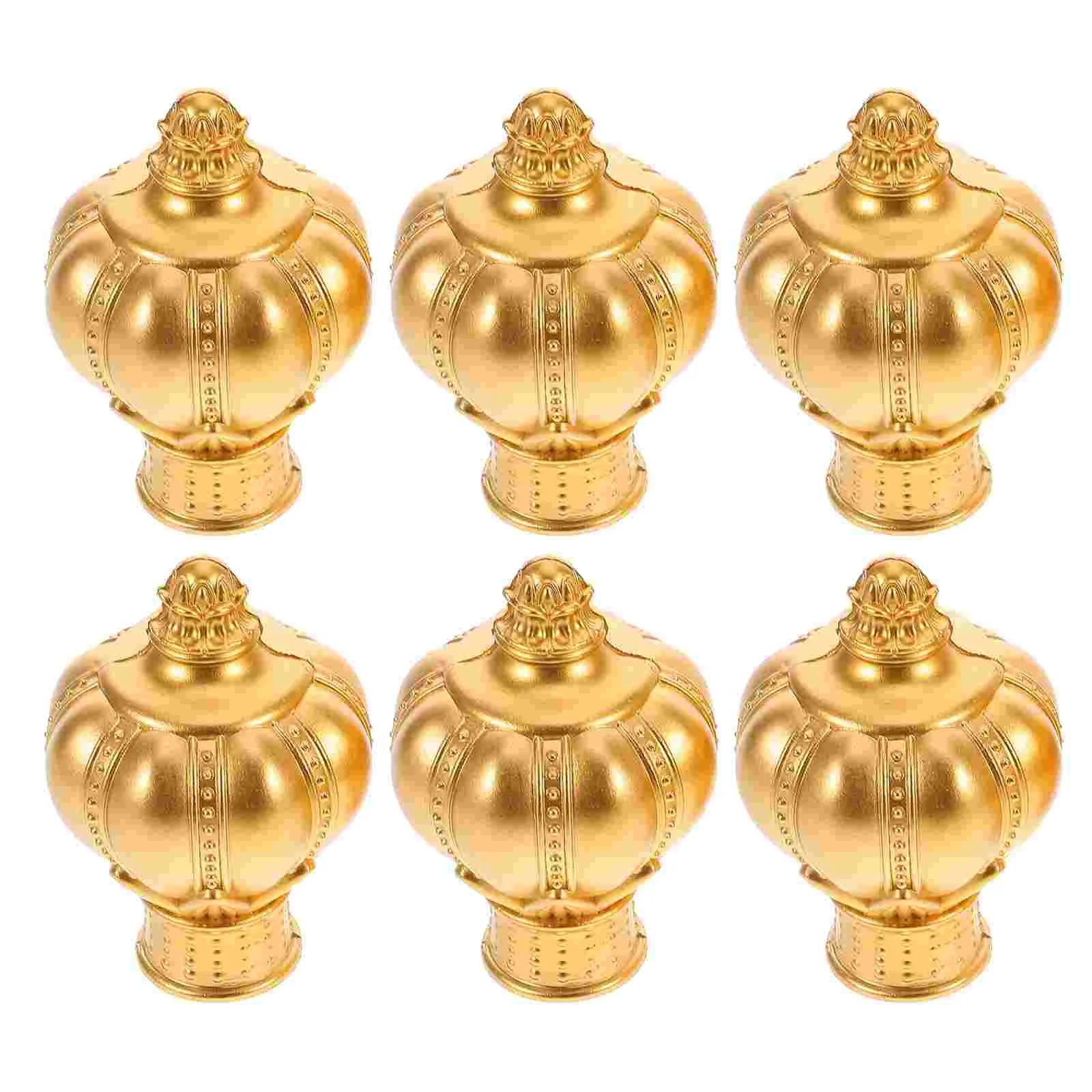 6 Pcs Curtain Rod Closet Pole End Caps Window Finials Boho Rods for Windows Replacement Poles Cover Bohemia