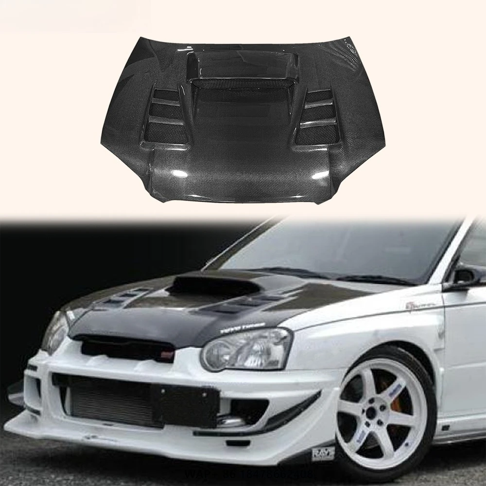 

For Subaru Impreza GD 04-05 WRX STI Carbon VR Style Front Vented Cooling Hood