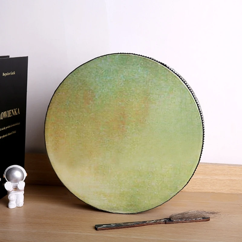 Shamanic Ethereal Drum with Drum Mallet Kits, Symbol Of Siberian Drum Spiritual Music Sound Healing Drum for Kids Adults