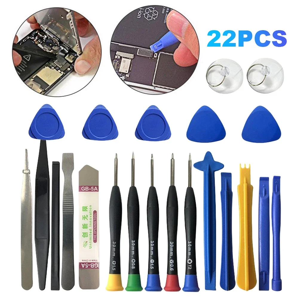 22 in 1 Mobile Phone Repair Tools Pry Opening Screwdriver Set for Smartphone Laptop Computer Disassemble Hand Tool Set