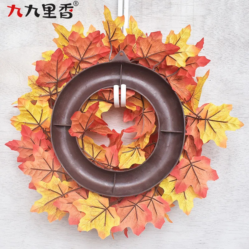 Artificial Halloween Harvest Festival Maple Leaf Garland Door Pumpkin Ornament Berry Garden Decoration Garland Door Ornament