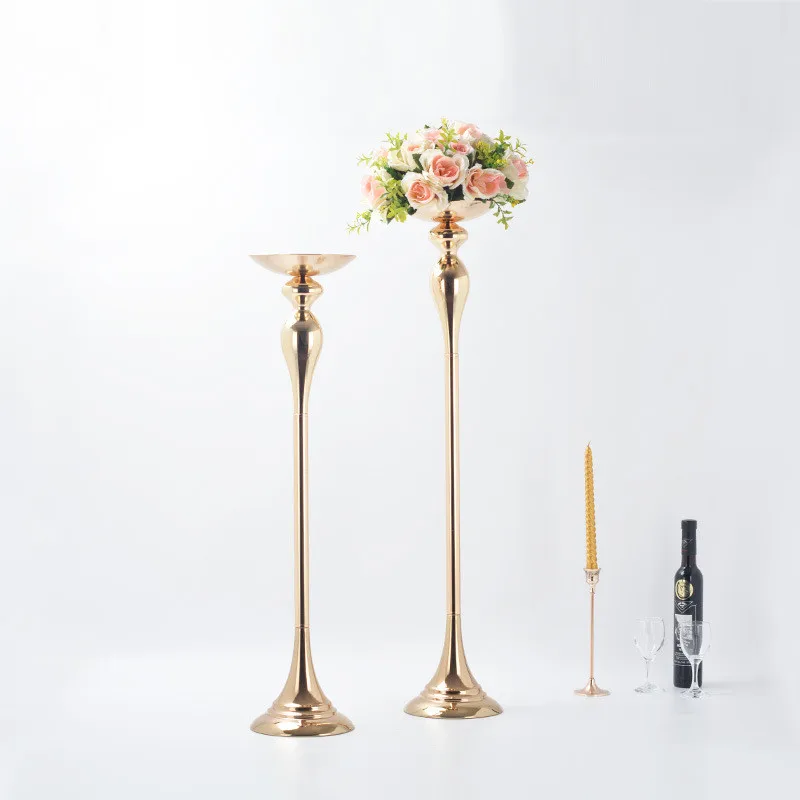 75 \ 95 CM florero candelabro centros de mesa camino plomo candelabro centros de mesa boda porps decoración navideña