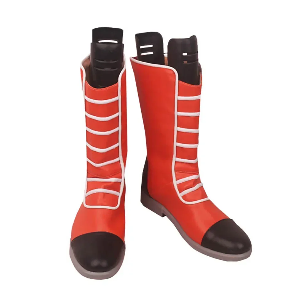 JOJO's Bizarre Adventure: Diamond is Unbreakable – Akira Otoishi Cosplay Stiefel – individuelle rote Schuhe – jede Größe erhältlich