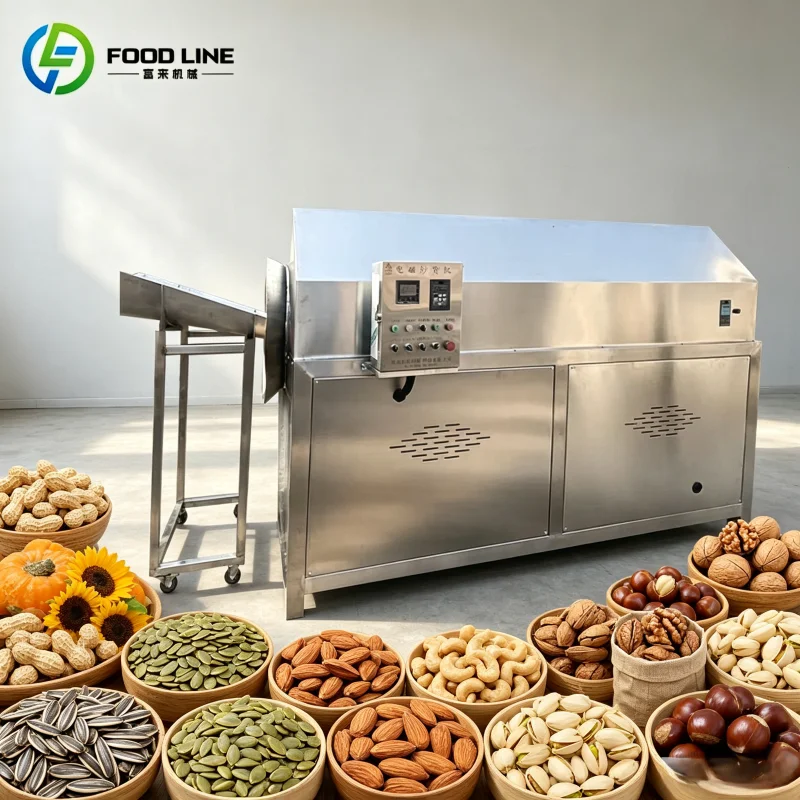 Manual Rotary Drum Roaster Simple Operation Low Cost Small Farm Nut Roasting Processing Nut Roaster Machine Customized