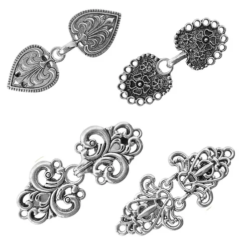 4 pçs clipes de camisola vintage retro cardigan clipe xale colarinho fecho vestido camisa broche clipe xale pino para menina mulher