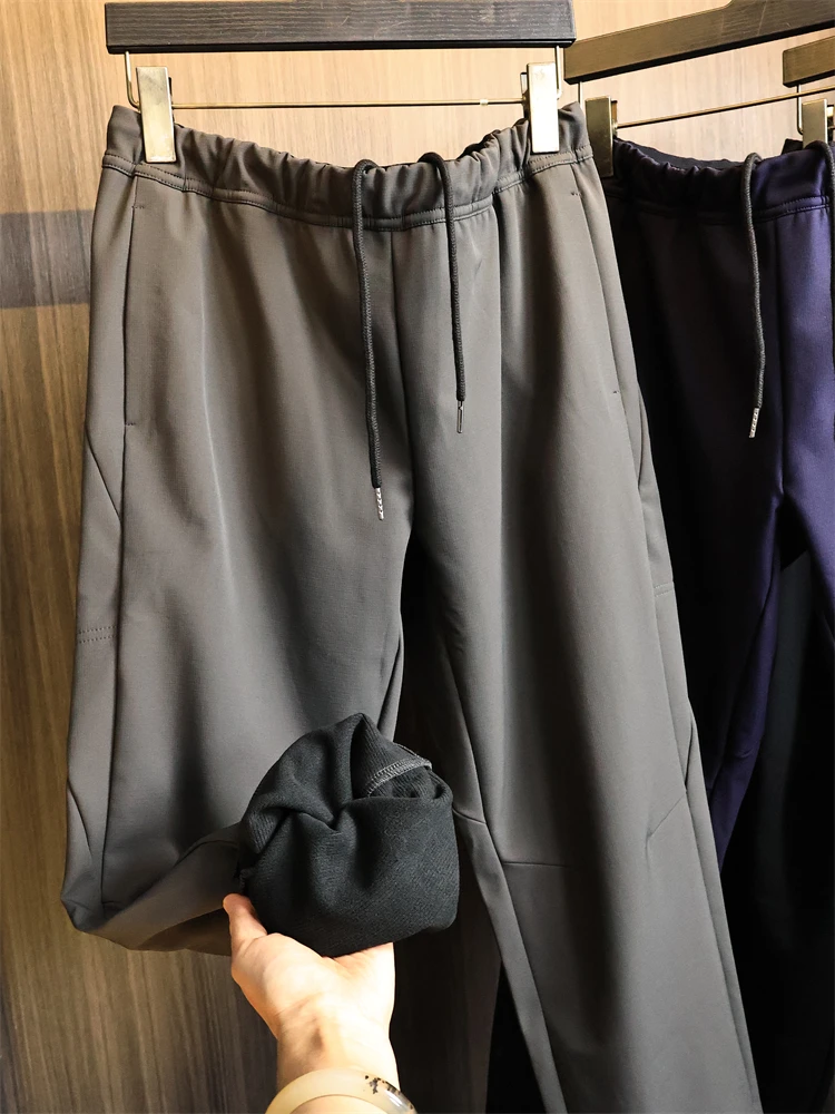 

Men's Outdoor Winter Faion Straight Leg Casual Pants High Densi Woven Waterproof 3D Tailoring Fce Lined Cold Resistant