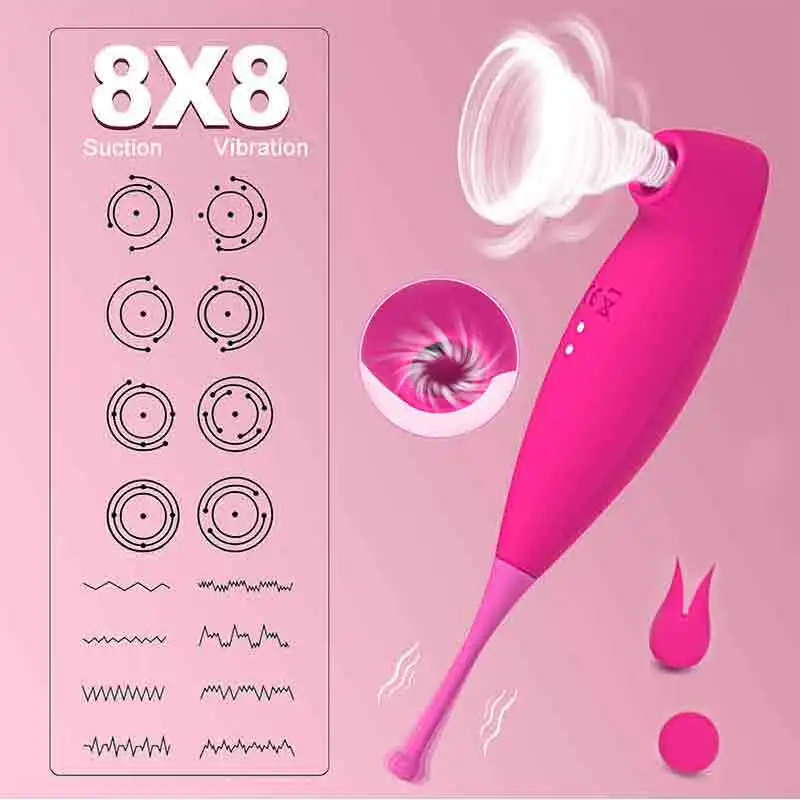 Vibrador de sucção, 8 velocidades, sugador vibratório, massageador de mamilos, sucção sexual oral, estimulador de clitóris, orgasmo, massagem, brinquedo sexual