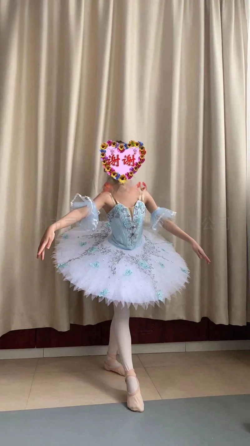 Tailor-made Silver Fairy Pirate Paquita Ballet Variations TUTU Dress Girls GDC Teen Competition performance