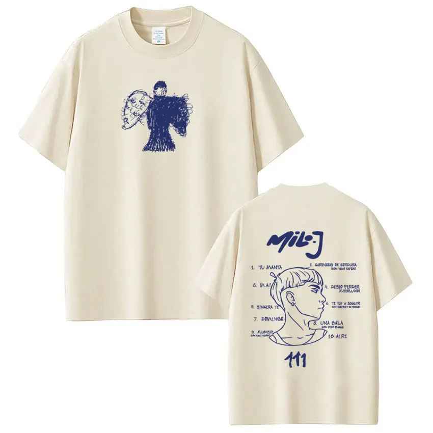 Camiseta Gráfica Fashion do Rapper Milo J para Homens e Mulheres, Camiseta Hip-hop Solta de Manga Curta, Casual, Estilo Harajuku Vintage, Camisetas Ov