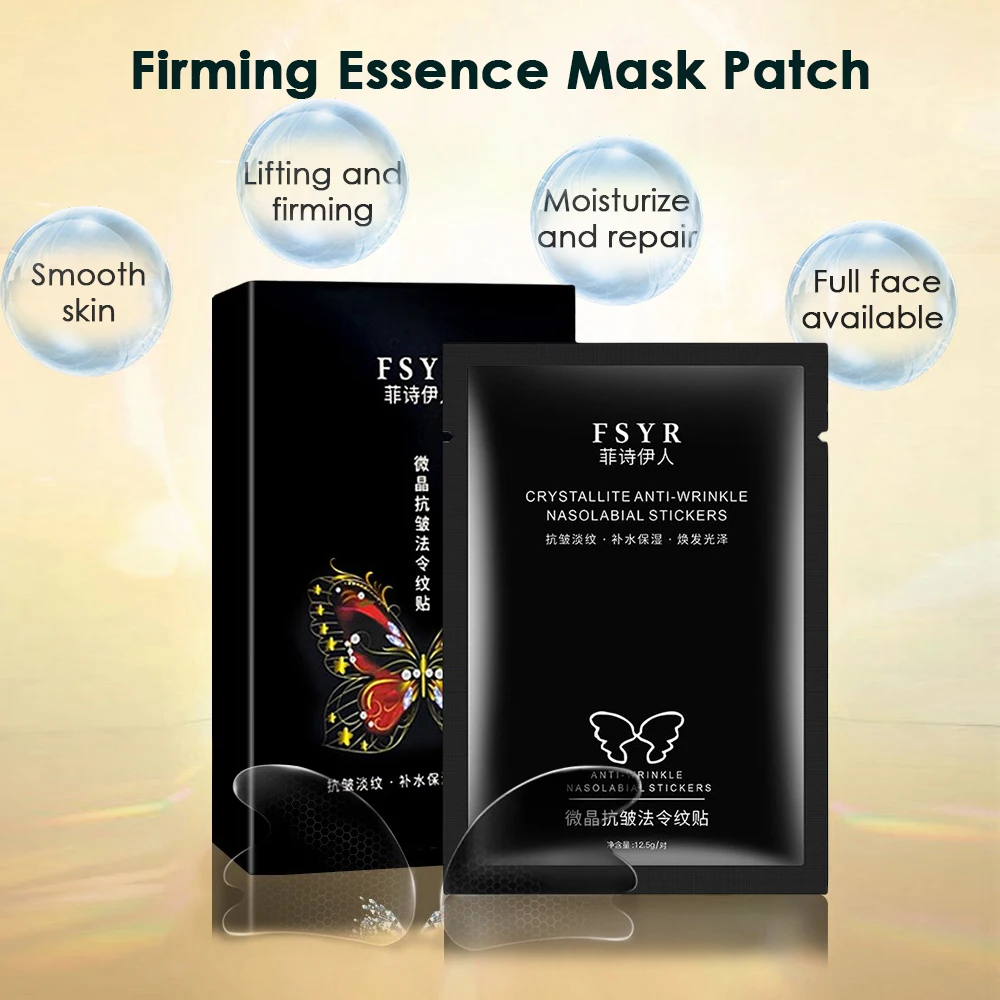 6DCondensed Water Microcrystalline Eye Patches Forehead Sticker Law Pattern Sticker Firming Anti Aging Wrinkle Removal Eye Patch