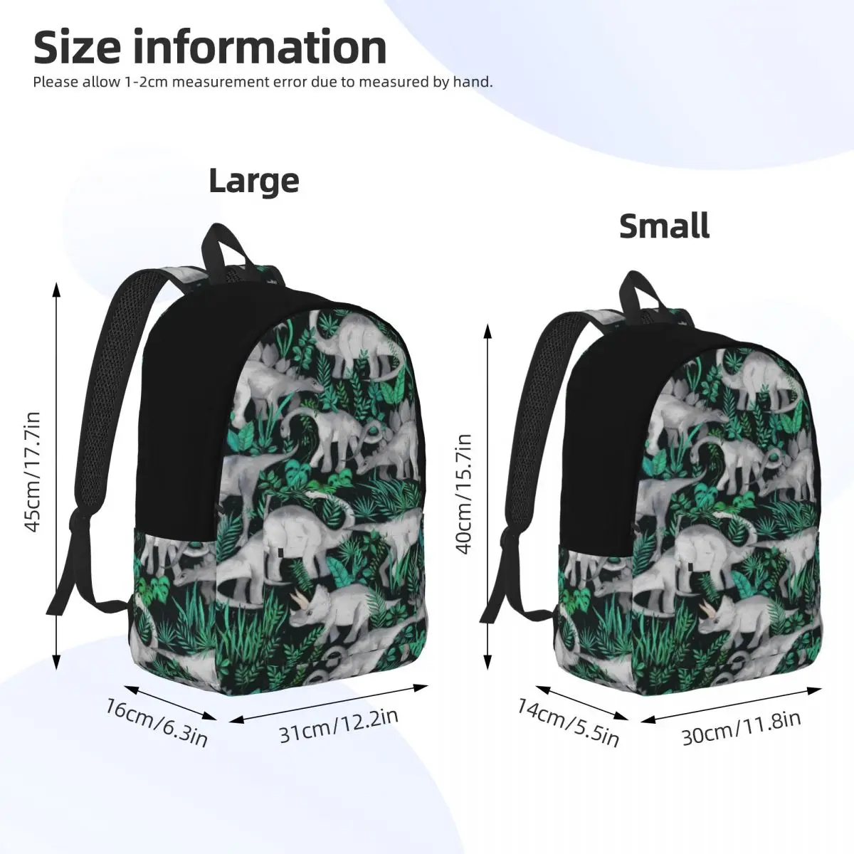 Mochila de jungla de dinosaurio para hombre y mujer, morral Tropical para estudiantes de secundaria primaria, para exteriores