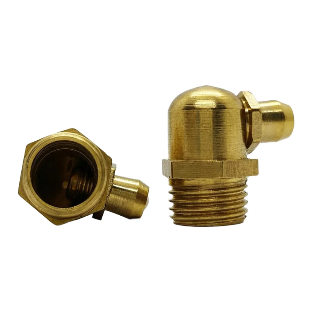 135Pcs Brass Oil Nozzle Kit 6mm 8mm 10mm Straight 45 90 Degree Grease Fitting Set For Agricultural Machinery Vehicle Maintenance