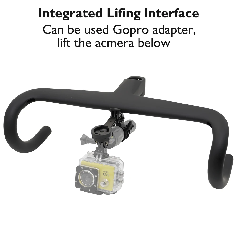 CC.01-C68، V5Rs، V4Rs، ألياف الكربون قطعة واحدة مقود الطريق أسود غير لامع سبليت المقود المدمج في الأسلاك 370-430mm دراجة المقود #6