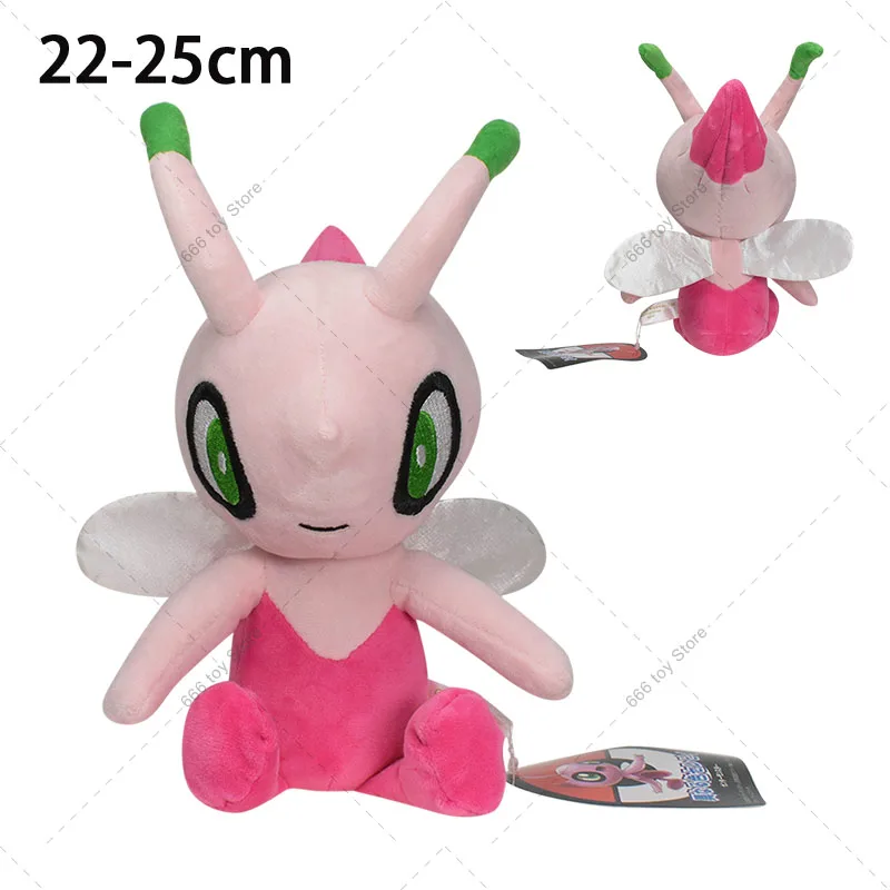 Novo pokemon brilhante celebi bolso monstro de pelúcia brinquedo de pelúcia anime brinquedos de pelúcia bonito crianças presentes de aniversário