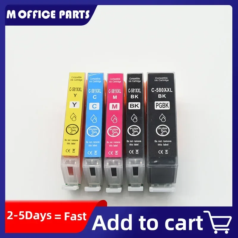 Compatible Ink Cartridges PGI580 CLI581 pgi 580 581 For Canon Pixma TS705 TR7550 TR8550 TS6150 TS6250 TS8150 TS8250 Printer