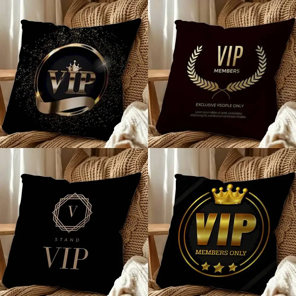 Fashion V-VIP-S Member Only Square Pillow Case Multi Sizes For Car Home Bedroom Decor Custom Valentine Gifts