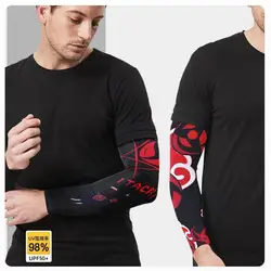 Naruto Ice Silk Sports Arm Sleeves Akatsuki Cycling Sun Uv Protection Outdoor Travel Running Gym Fitness Cool Summer Arm Sleeves