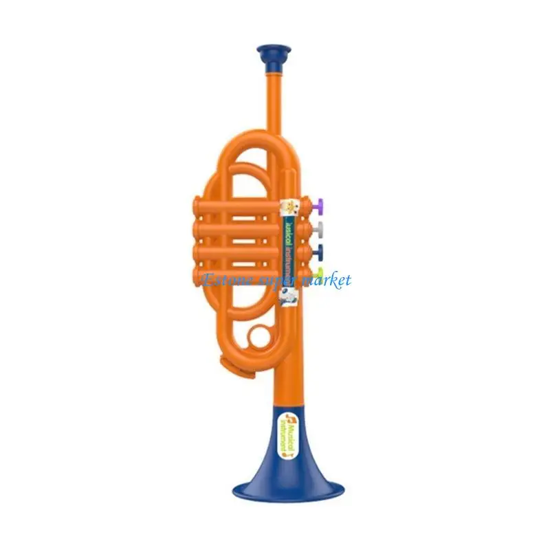 090B Lovely Trumpet Music Toy for Children Enhances Music Skills with Realistic Sound Perfect for Toddler Interactive Fun