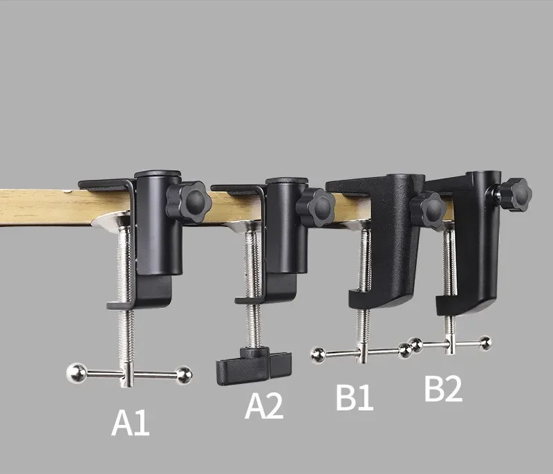 Abrazadera de montaje de mesa de Metal resistente con orificio de 12MM para micrófono, soporte de lámpara de mesa voladizo, accesorios de Audio