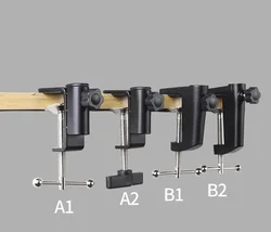 Morsetto di montaggio da tavolo in metallo resistente con foro da 12MM per microfono supporto per lampada da tavolo a sbalzo accessori Audio