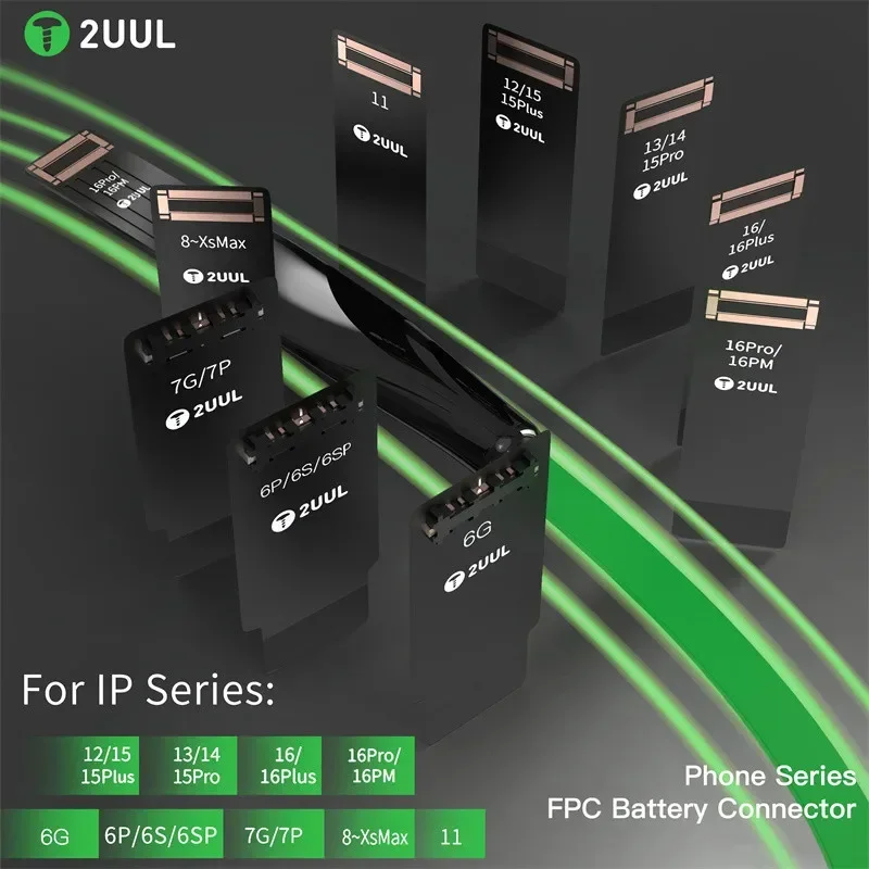 

2UUL BT03 Телефонная серия FPC Разъем для аккумулятора для телефона 6 7 8 X XS XR 11 12 13 14 15 16 PRO MAX PLUS MINI