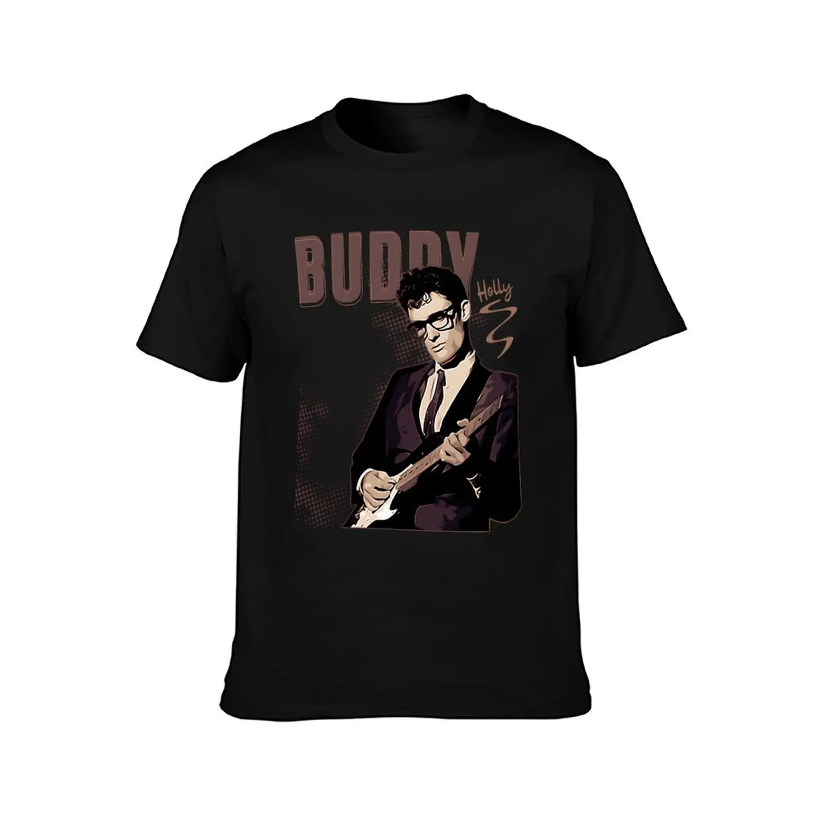 Buddy Holly Bron Vintage T-Shirt, Summer Casual Cotton Tee, Oversized Streetwear Tops, Vintage Graphic Print, Unisex Men Women