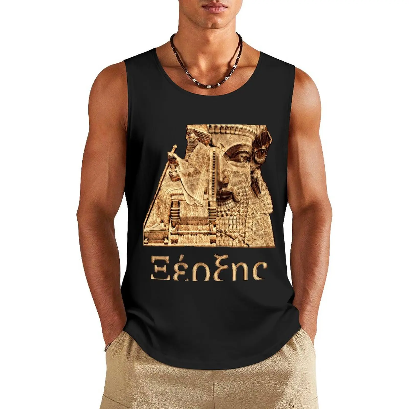 

Xerxes the Great of Persia Tank Top cotton t-shirts man Working vest