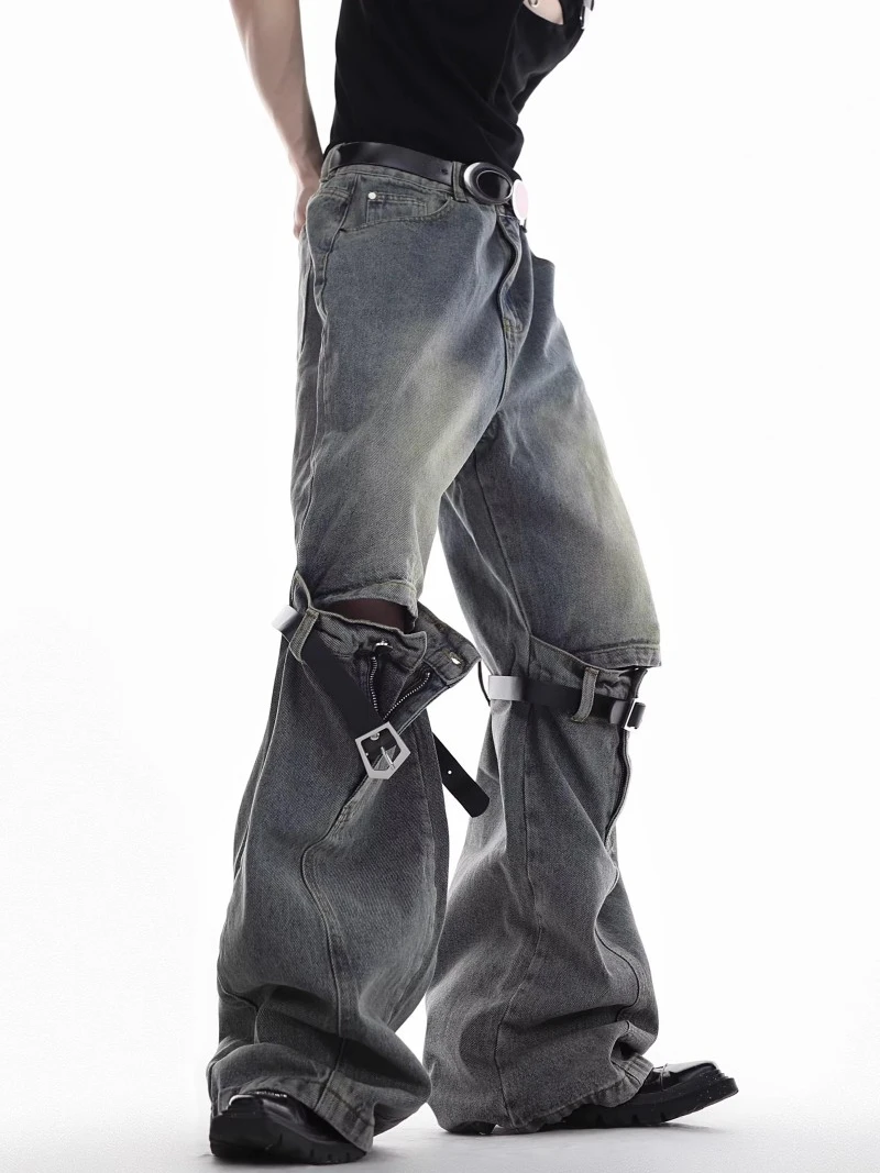 

Women Blue Goth Y2k Baggy Jeans Harajuku Vintage Denim Trousers Japanese 2000s Style Grunge Bent Knife Jeans Pants Clothes 2025