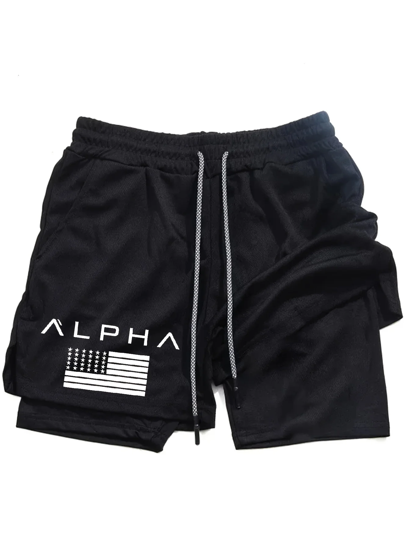 Running Basketball 2 in 1 Quick Dry Men's Gym Sports Shorts Workout Jogging Pants Breathable Phone Pants M-3XL