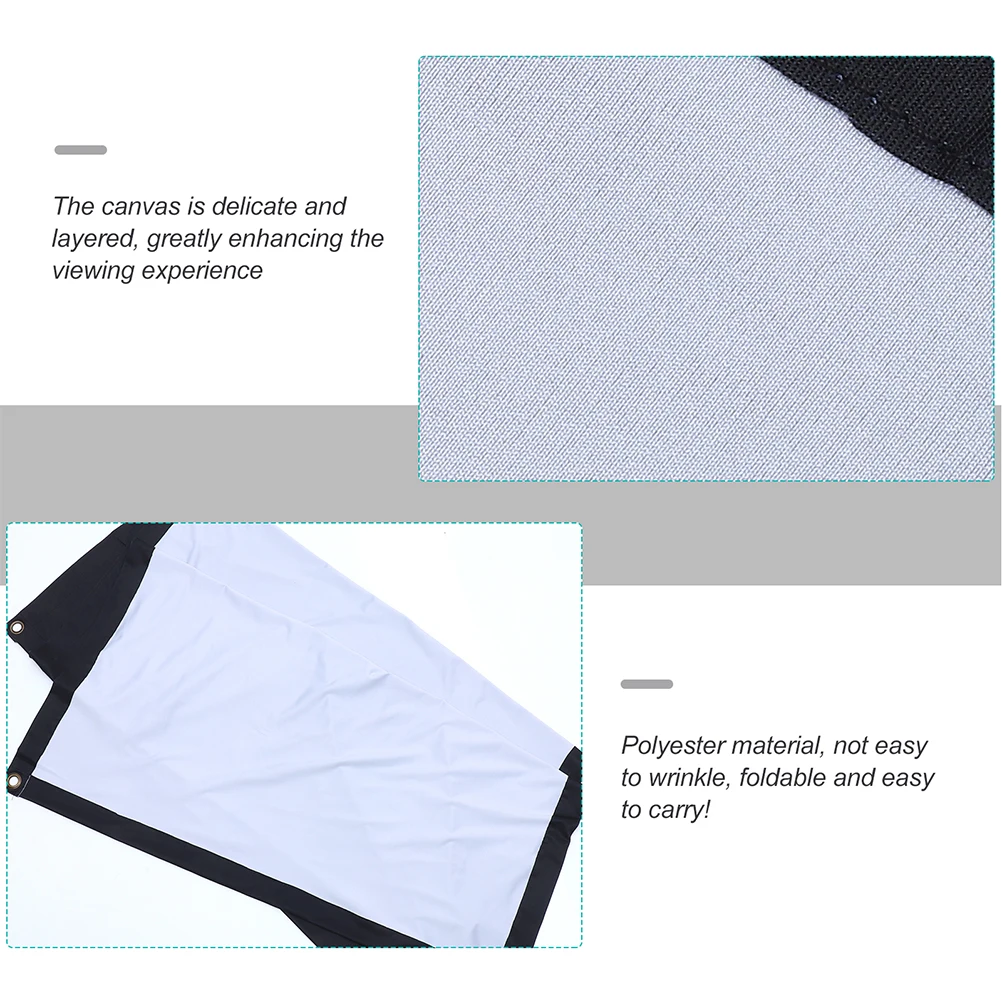 

Foldable Projector Set Portable Outdoor Indoor Movie Screens Polyester Not Wrinkle Foldable Projector Screen Durable Clasp