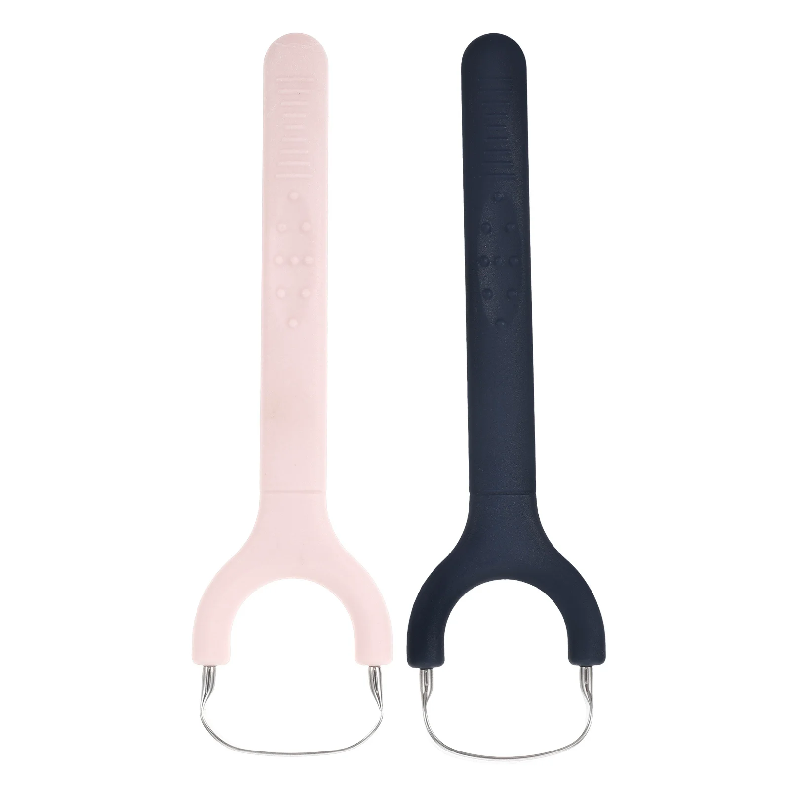 

2Pcs Pink Scrapers Stainless Steel Y Design Tongue Cleaning Tool for Effective Coating Removal Fresh Breath on The