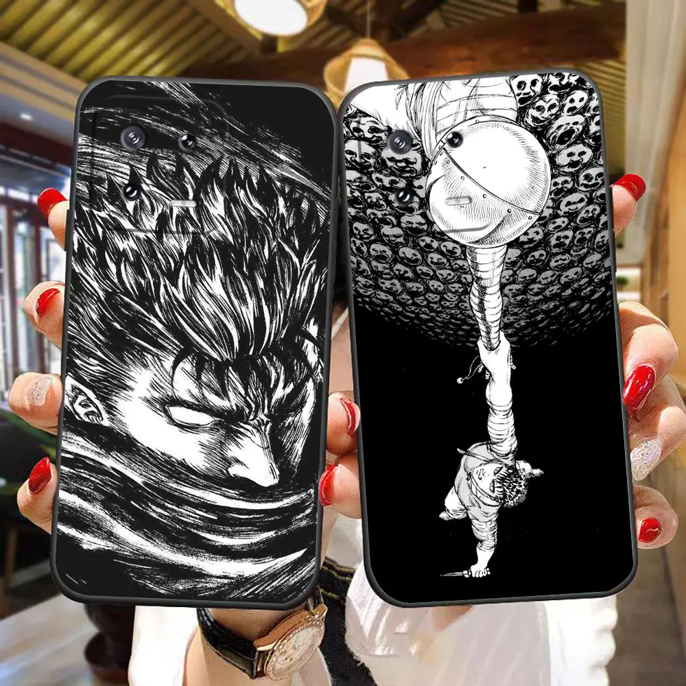 

Berserk Guts Manga Phone Case For Xiaomi 11 11T 12 Lite 12T 13 14 14T 15 POCO F5 F6 F7 X3 X5 M4 M5 M6 M7 PRO TPU Case Funda Capa
