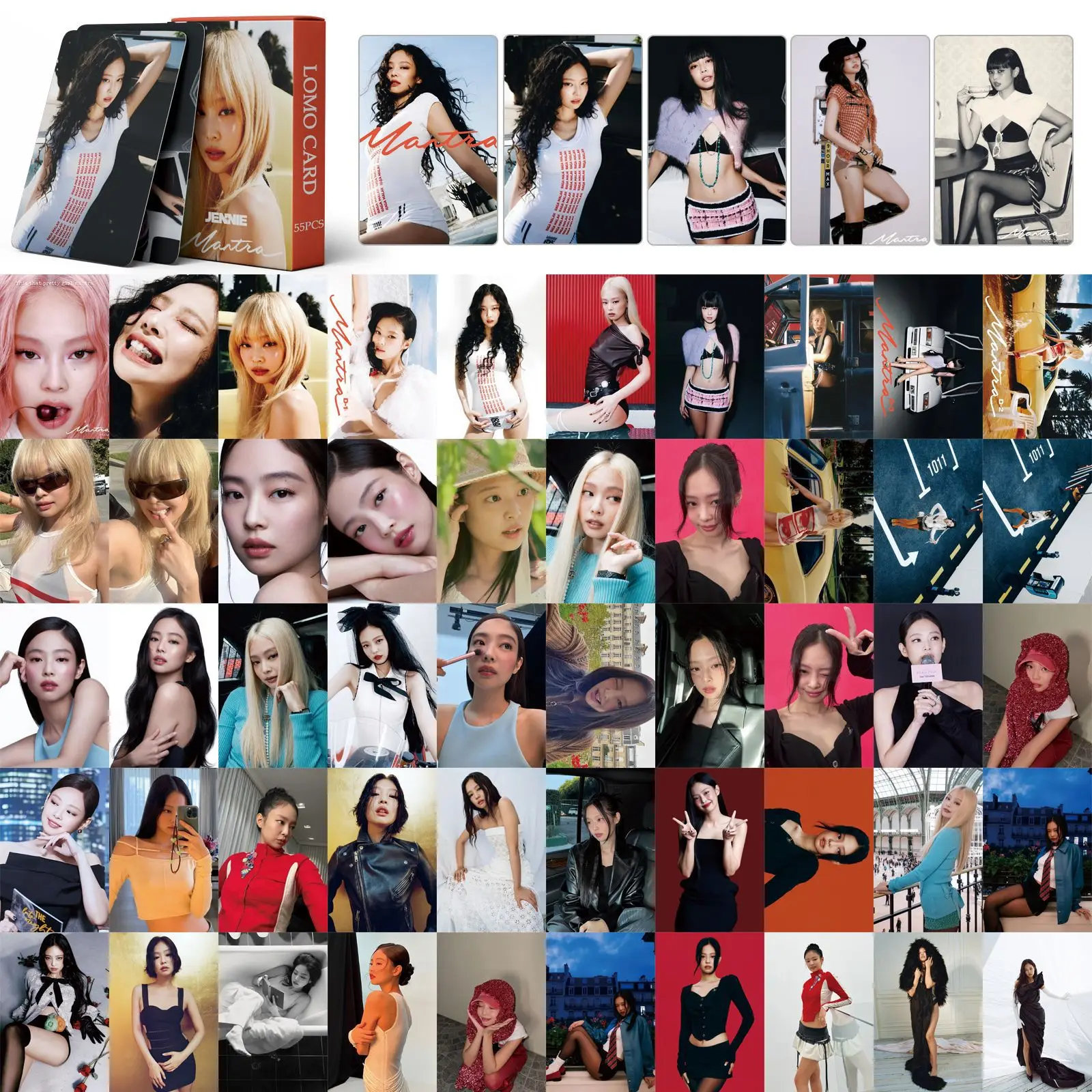 55pcs/Set Kpop Girls solo album Mantra lomo cards New Woman HD photo cards suitable for student fan gifts