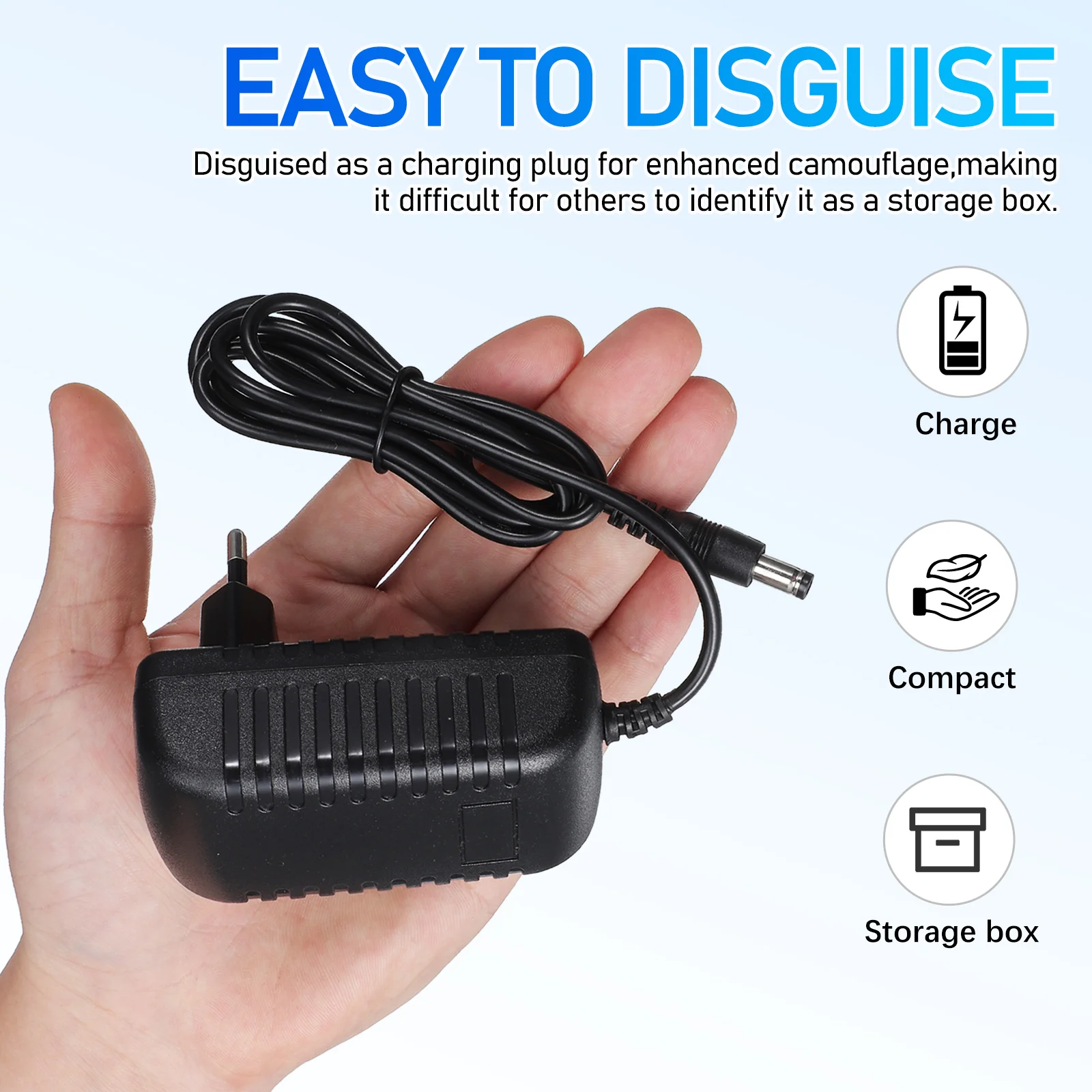 1Pc Splashproof ABS Charging Plug Storage Box Hidden Compartment Secret Money ganizer Valuables Safe Place Hidden Storage