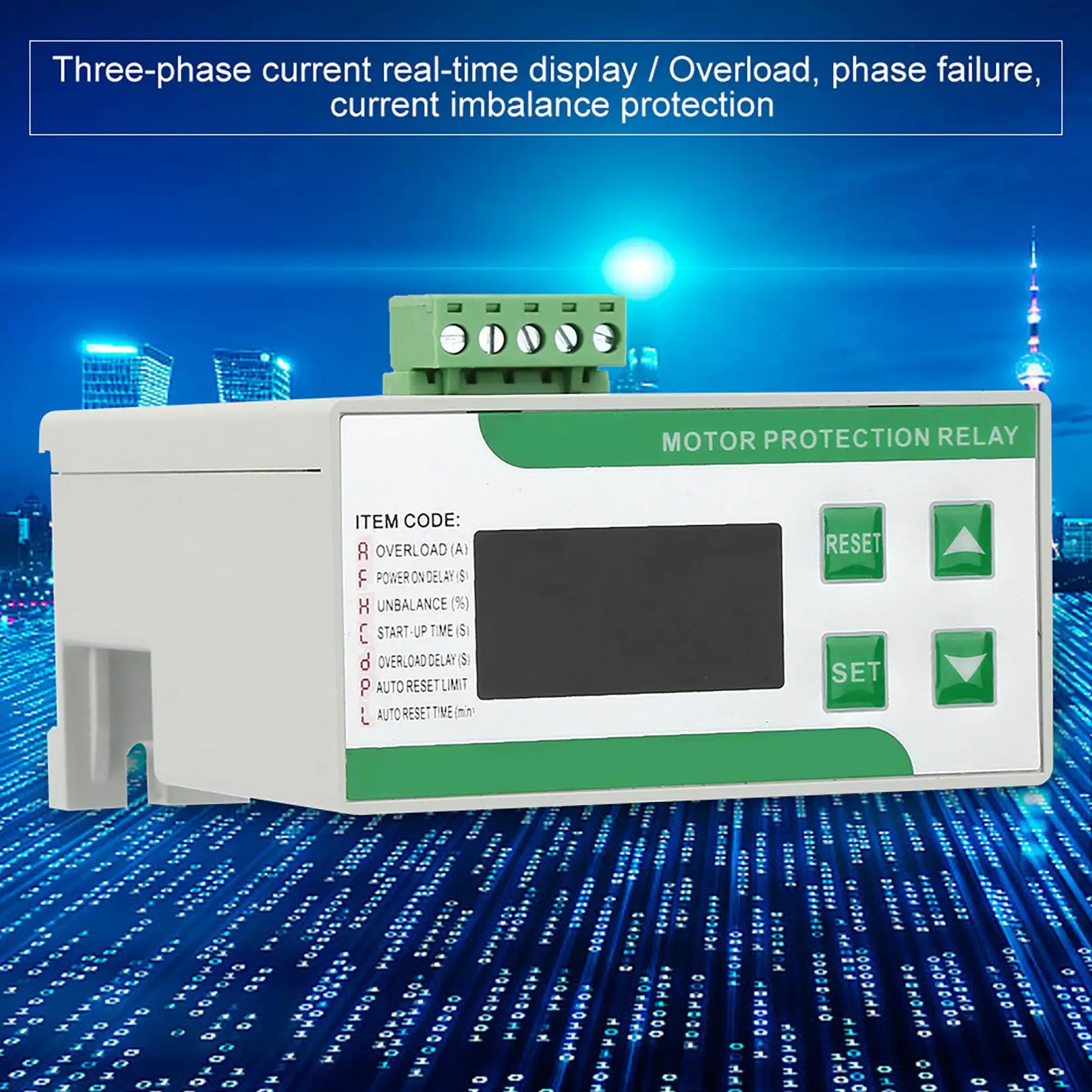 220/380V AC Digital Motor Protector Relay 2-99A sovraccarico termico con Display - MDB-201Z Motor Switch