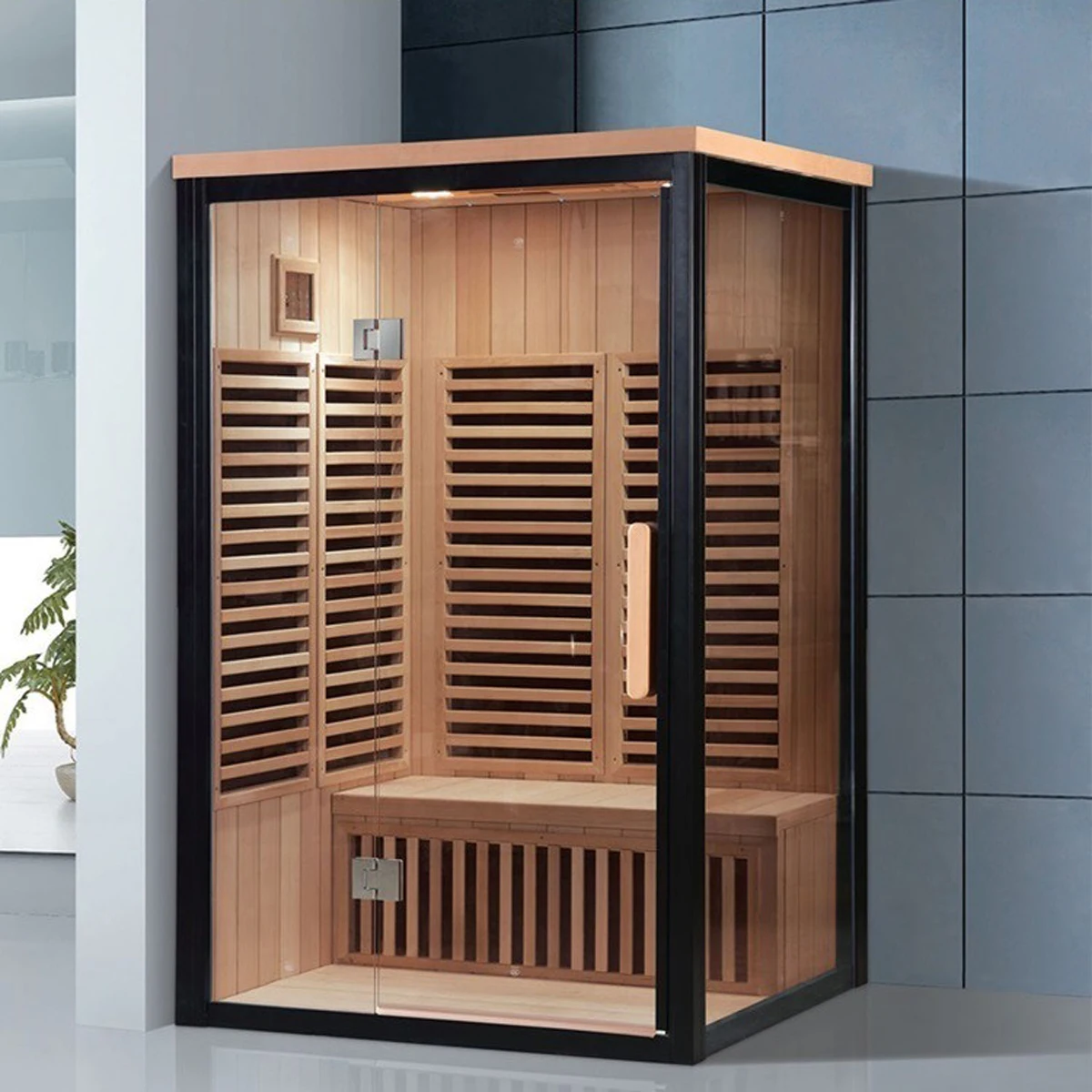 New Design Hemlock Steam Wet sauna Wooden Square Luxury Outside sauna For 4 Persons Spa