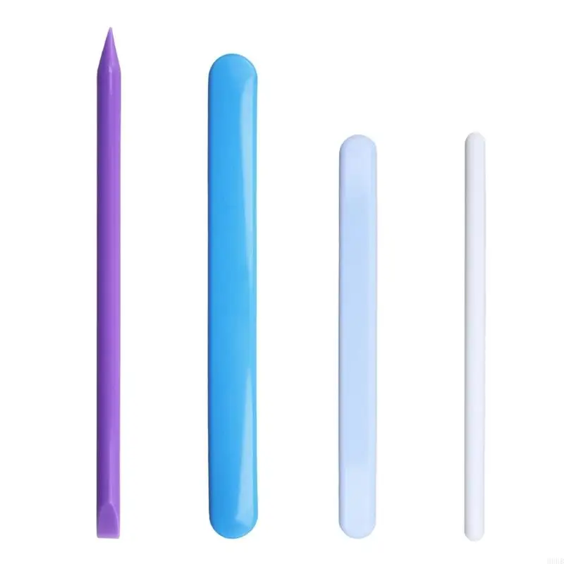 

69HB 4Pieces Silicone Stir for Resin Reusable Stirrer Stirring Rods DIY Craft Defoaming Bar Resin Sticks Paint Making