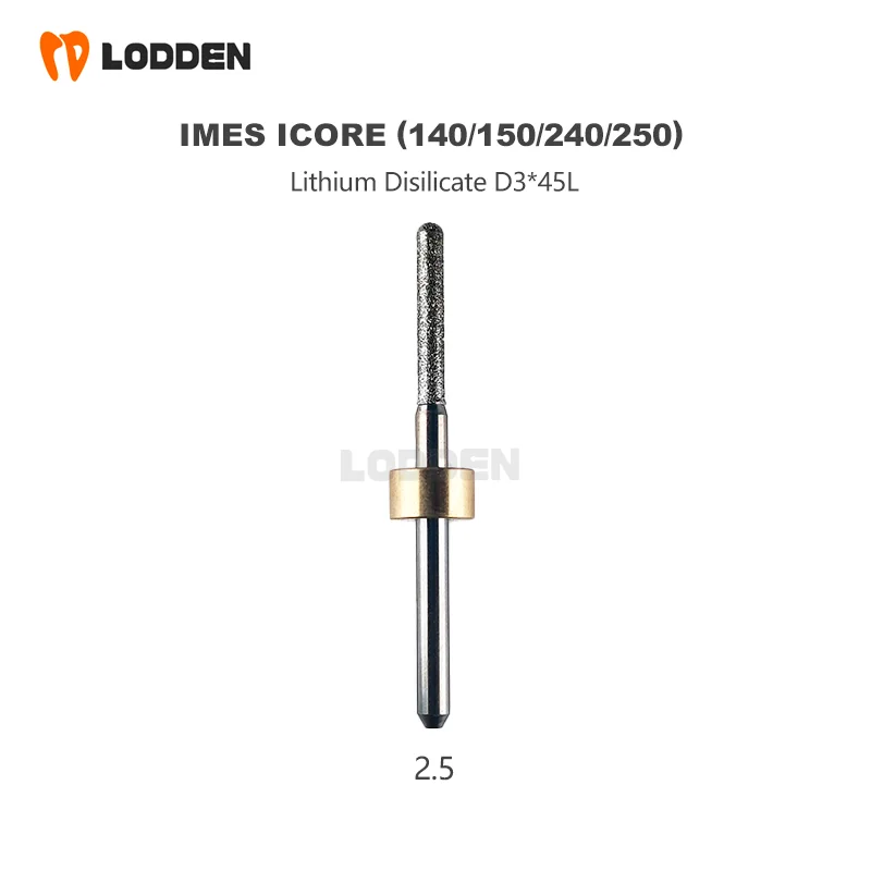 Dental Lab Milling Needle Grinding Glass-Ceramic for Imes-Icore 140i/150i /240i/250i Dental Burs 0.6/1.0/2.5mm Dentistry Supply