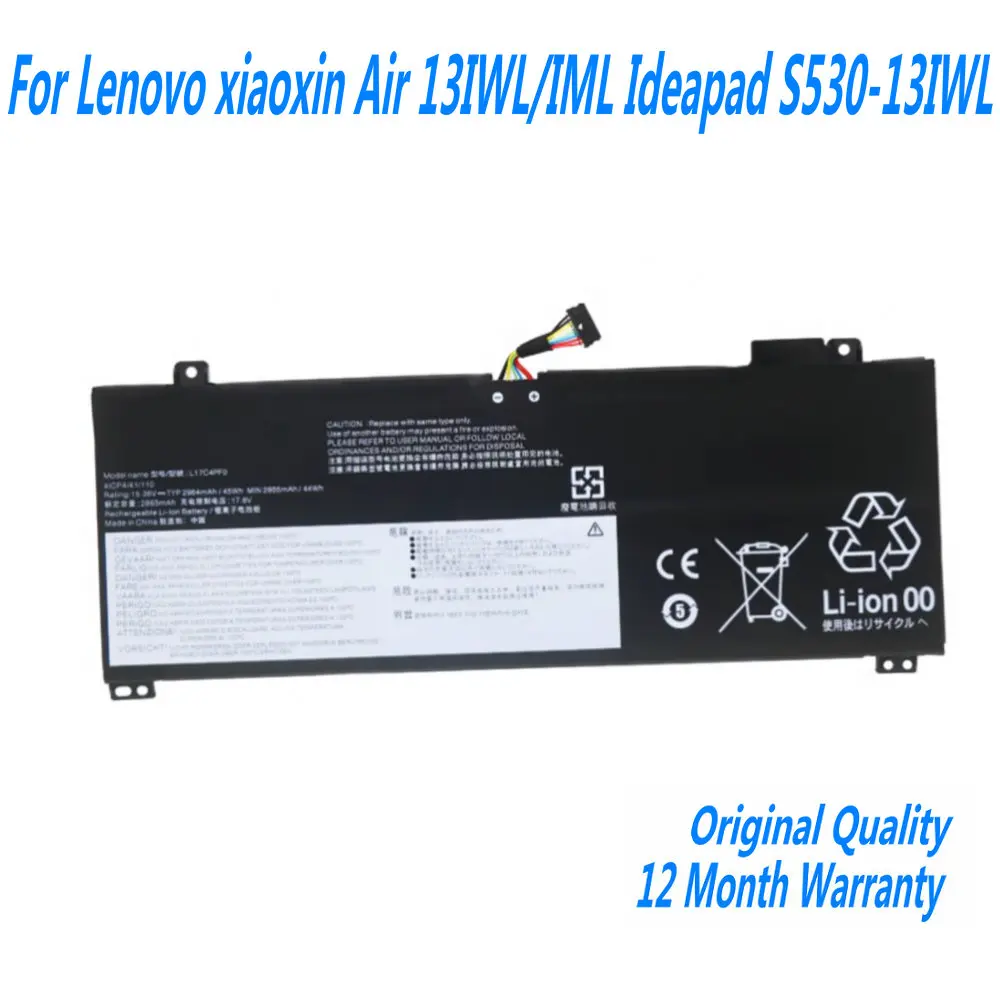 

NEW L17M4PF0 L17C4PF0 Laptop Battery For Lenovo Ideapad S530-13 IWL /IML Xiaoxin Air 13IWL 5B10R38649 5B10W67314 5B10R38650