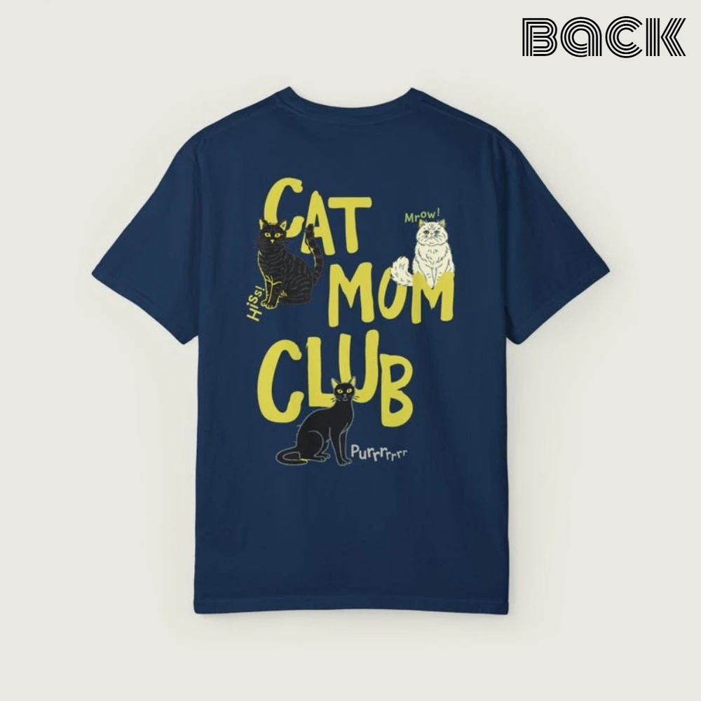 Chat maman Club chemise animaux amant cadeau chats mignons maman T-Shirt esthétique chat dame hauts décontracté mode cadeau pour son coton Streetwear