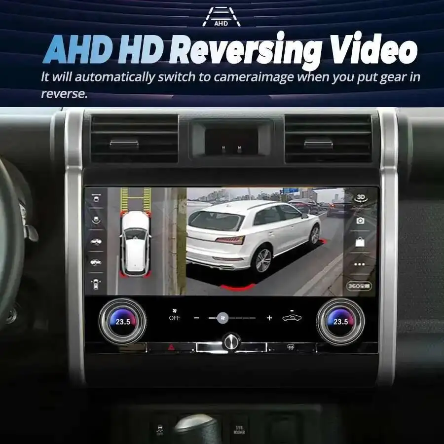 Carplay Car Radio For Toyota FJ Cruiser J15 2007-2020 RDS BT  Android 14 12.8'' QLED Video Multimídia Player Navigation Stereo