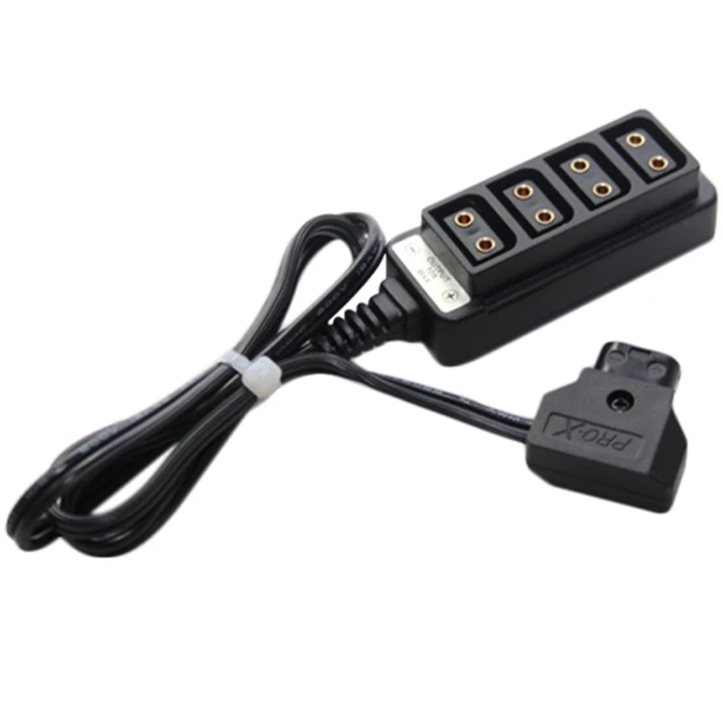 D-Tap Male to 4-Port P-Tap Female Camera Power Supply Distributor DTAP Fourway Splitter