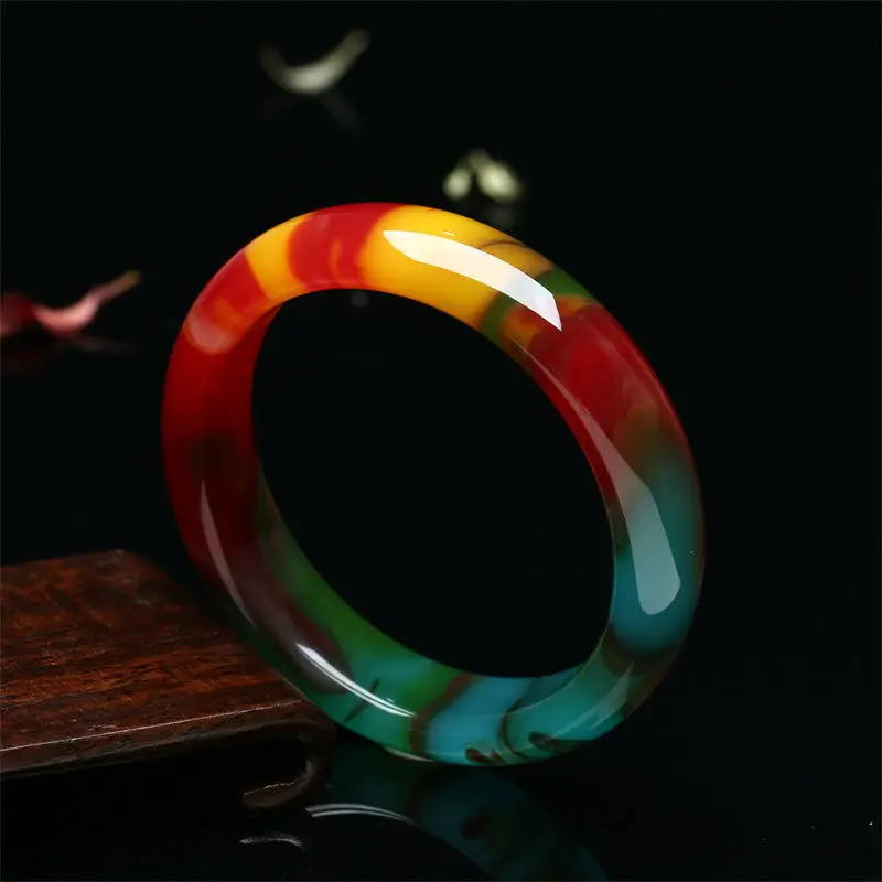 Xinjiang Gobi Color Jade Bracelet Ladies Gold Jade Fashion Joker Bracelet Jewelry